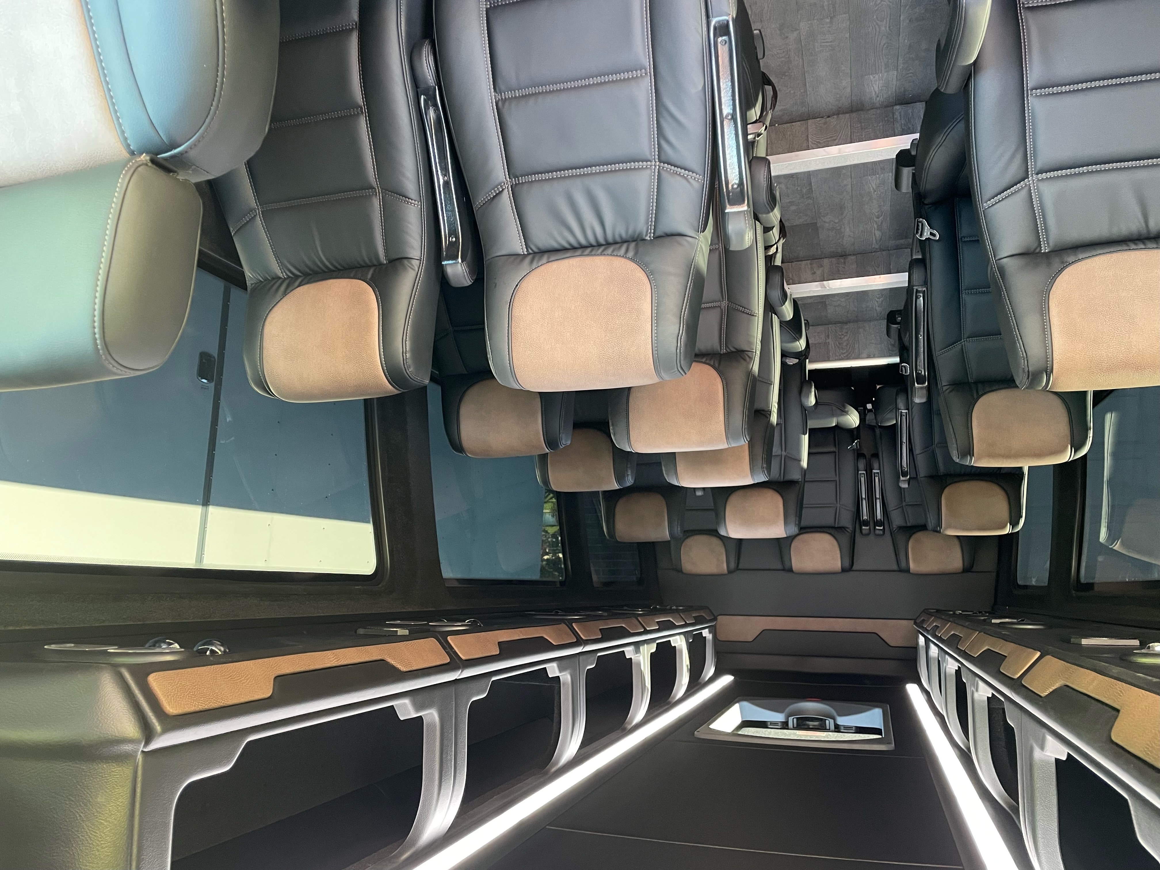 interior of party bus